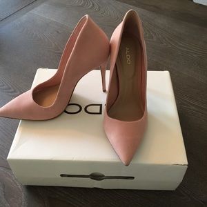Aldo Pink Suede Heels